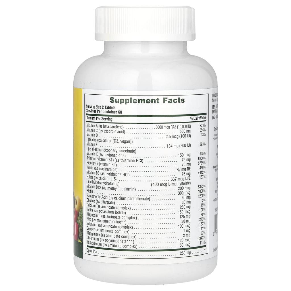 Source Of Life, Men's, Multivitamin Supplement with Whole Food Concentrates, No Iron, 120 Tablets
