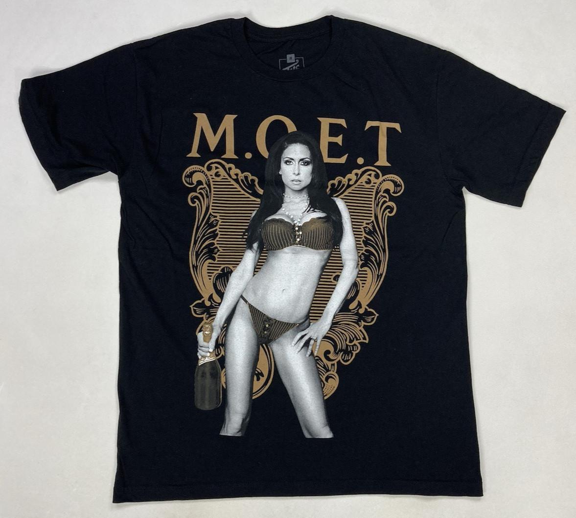 Tits Pin Up Sexy Girl Graphic T-shirt Men Medium Black Money Over Everything XL