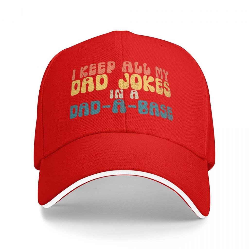 Baseball Caps I Keep All My Dad Jokes In A Dad-A-Base Funny Casquette Female Male Outdoor Summer Hats