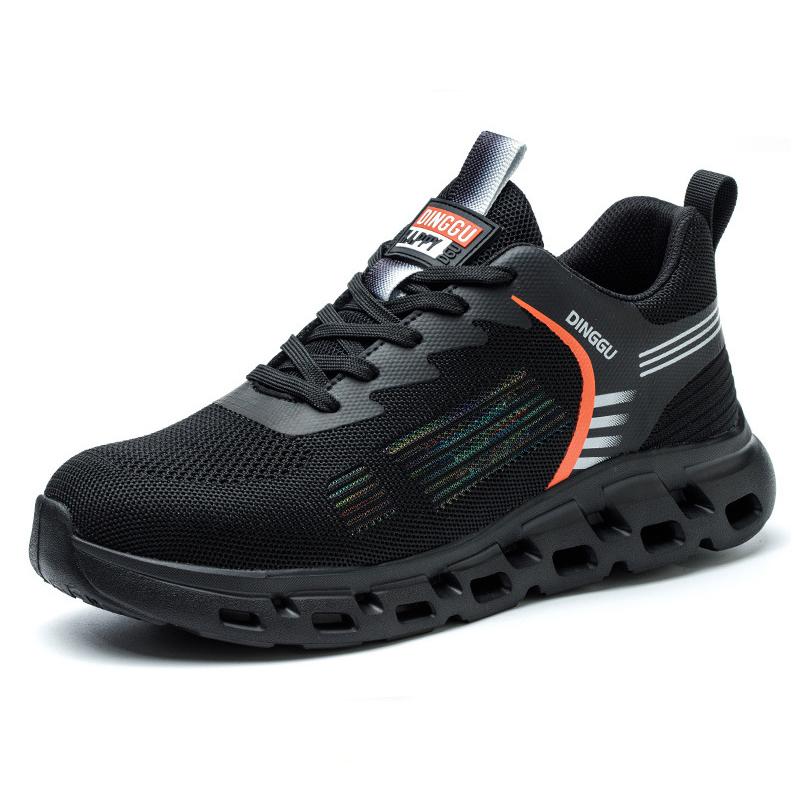 

Imwete Male Breathable Safety Boots Anti Puncture Work Sneakers Men Non-slip Protective Footwear Soft Sole Wear Resistant Shoes 45