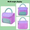 Portable Colorful Travel Makeup Bag Large Capacity Multifunctional Cosmetics Storage Bag Wide Opening Handbag