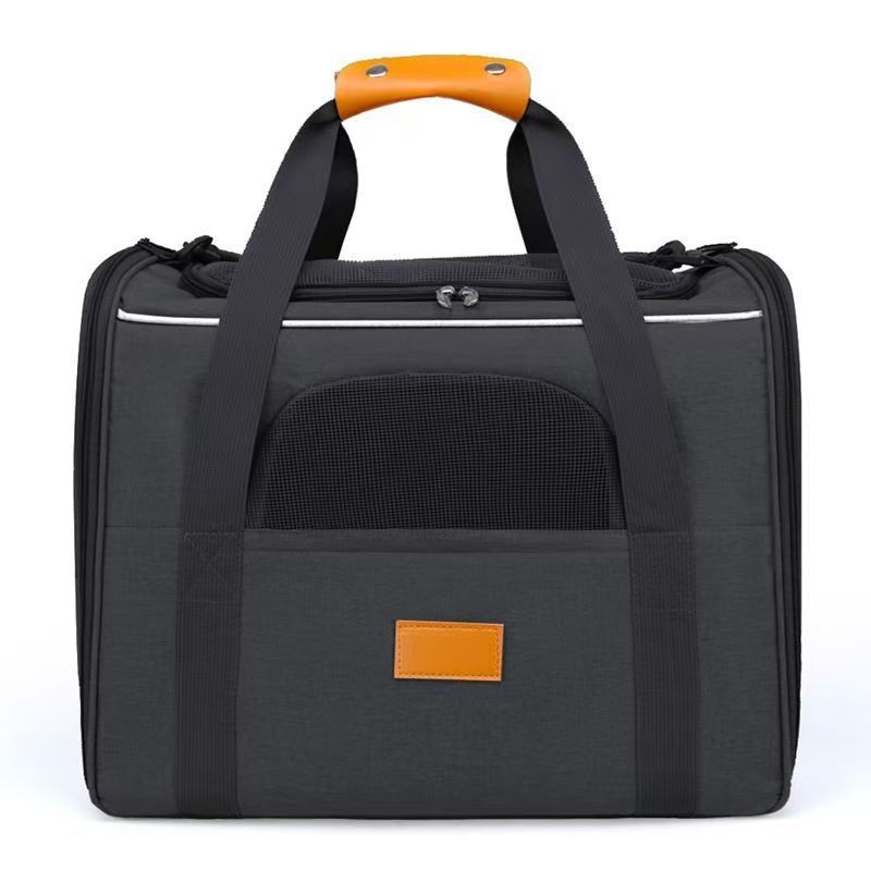 Portable Pet Carrier With Oxford Material For Outdoor Travel And Ventilated Design