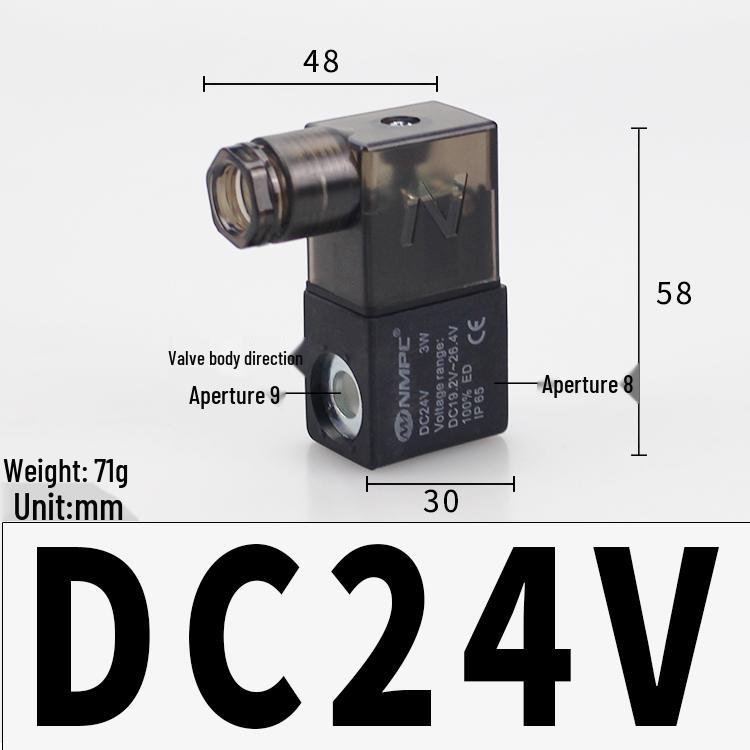 Pneumatic Solenoid Valve 4V210, DC24V/AC220V/12V/36V/110V, with Terminal Plastic Housing