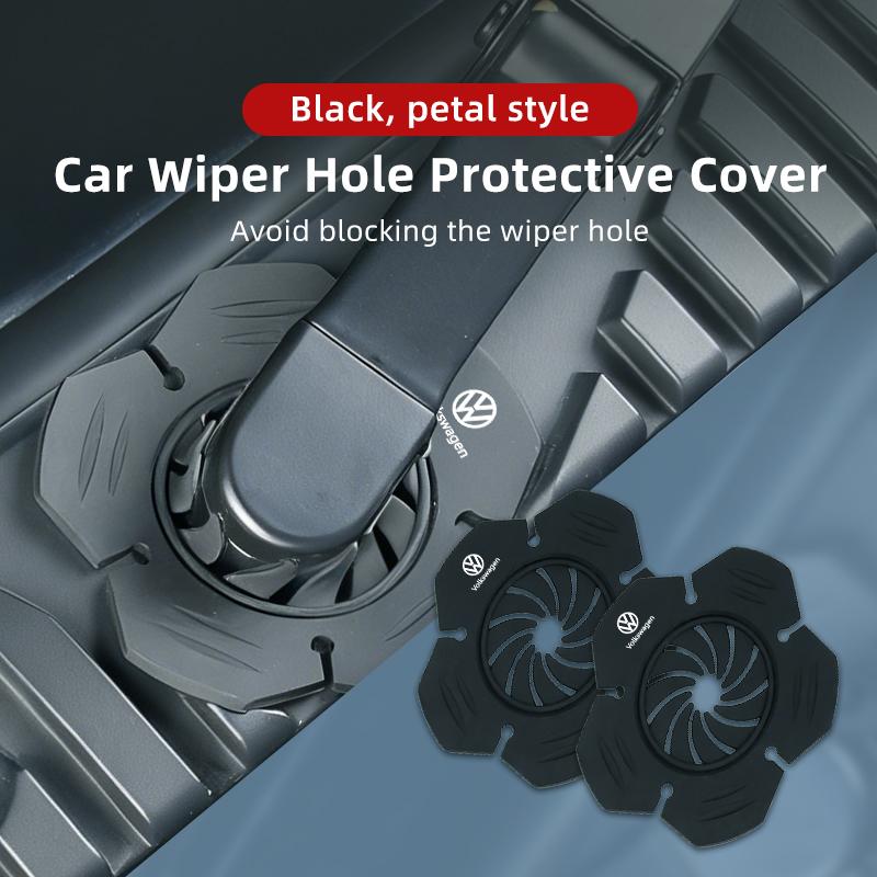 Hub Caps Car Wiper Hole Cover Silicone Anti-Dust Protector Pad Anti-Leaf Case Interior For Volkswagen VW Jetta Golf Beetle CC EO