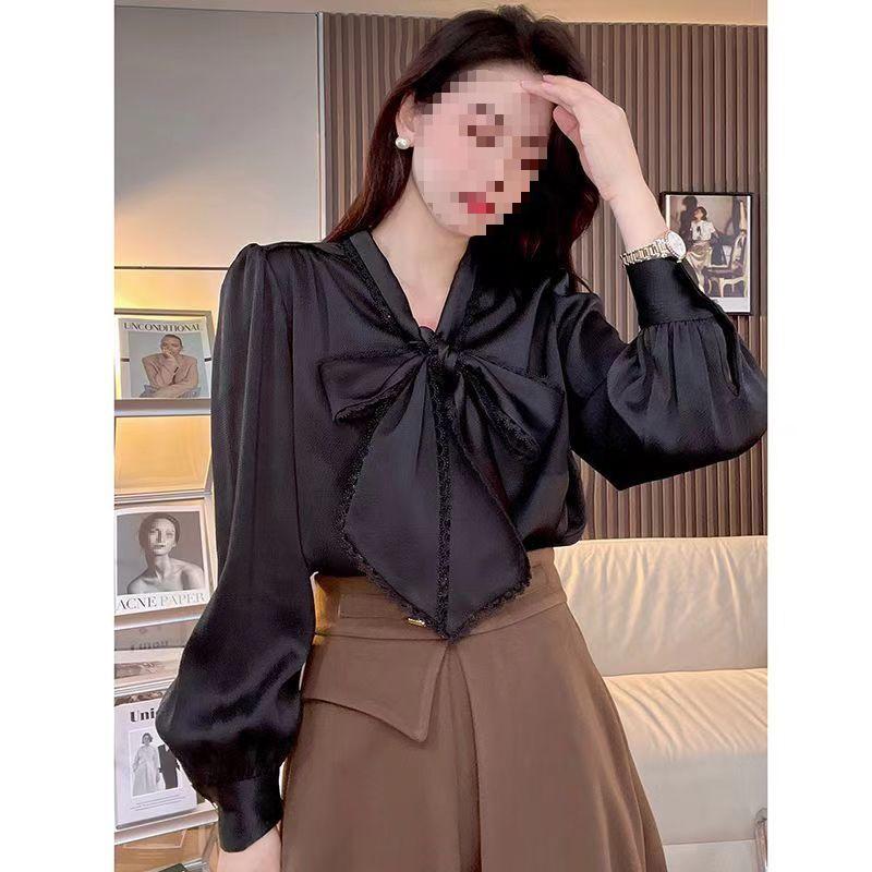 Women's Chic French-Style White Shirt - Trendy Base Layer for Spring & Autumn