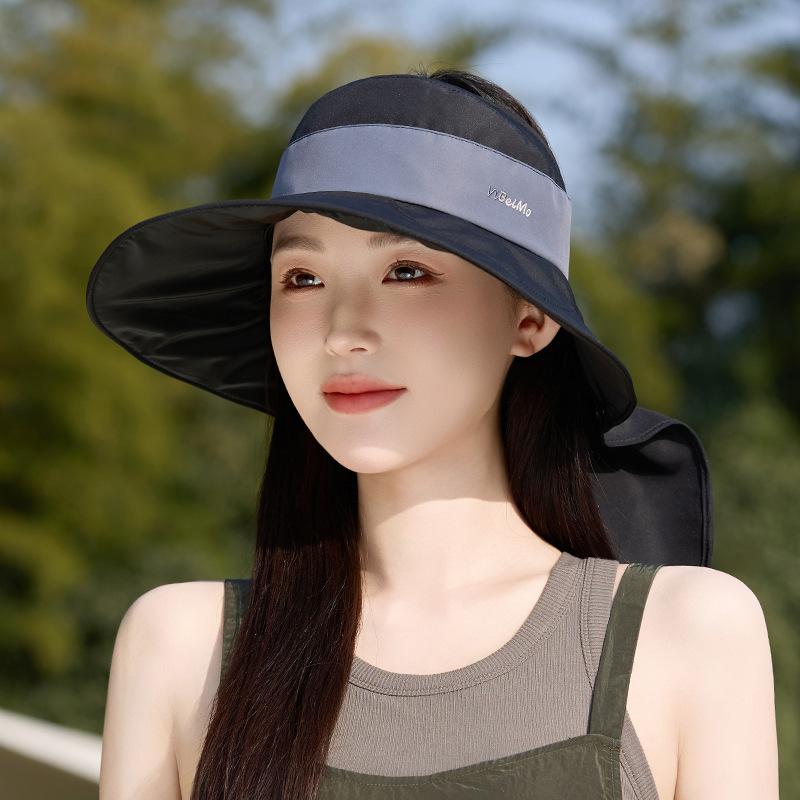 Sunscreen Bucket Hat New Face Small Summer UV Protection Outdoor Sun Hat Big Brim Shawl Sun Hat