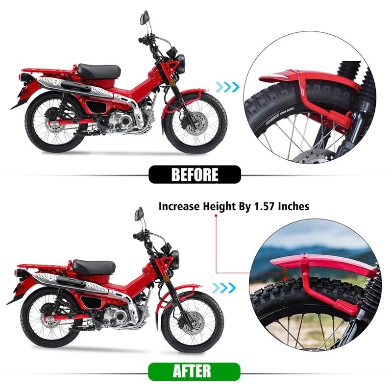 2pcs Front Fender Adapter Lift Kits For Honda CT125 Trail 125 Hunter Cub - Front Fender Lift UP Kit