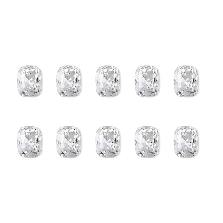 10x Irregular Shape Nail Charms Nail Rhinestones Clear Nail Crystal Gems Charms