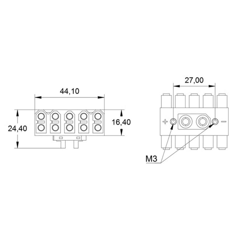 TL60-10 Efficient Power Distribution Module Power Hub with Screws Set for UAVs Supports 200A Current Resistance