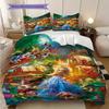 Fantasy Wonderland Journey Three-piece set (1 * duvet cover + 2 * pillowcase, without core) 2D Flat Christmas birthday gift Duvet cover and pillowcase