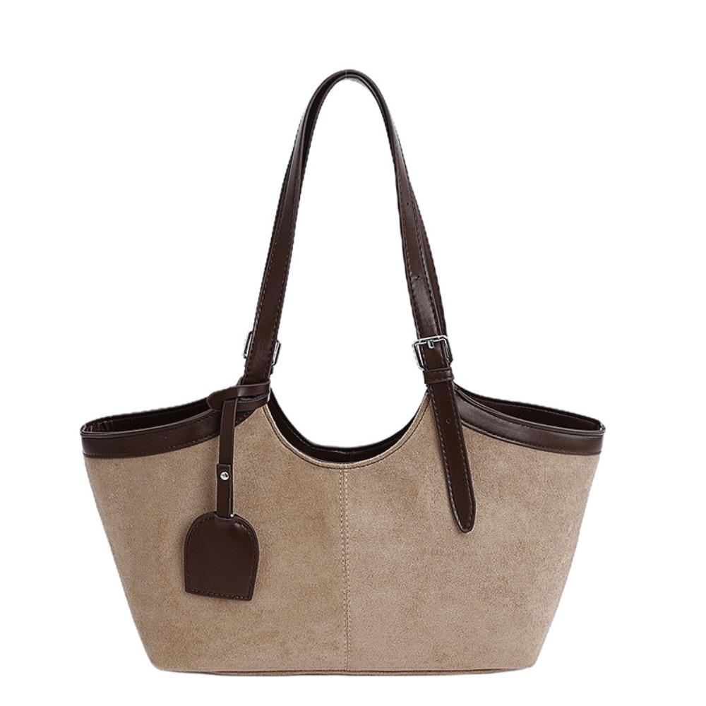 

Solid Color Suede Shoulder Bag Korean Style Underarm Packs Casual Matte PU Handbag Travel хаки