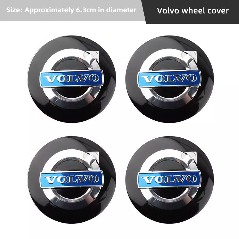 4Pcs Car Tires Wheel Valve Cap Cover Wheel Hub Center Sticker For Volvo XC90 V90 V60 XC60 V40 S80 S60 S90 C40 XC40 V70 XC70 C30