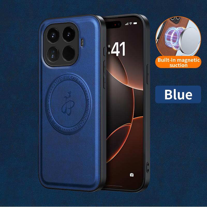 Wireless Charging Magnetic Case for Xiaomi 15T Mi 15 15T Pro 5G Protective Cover PU Leather Hard Back Shell Coque Funda