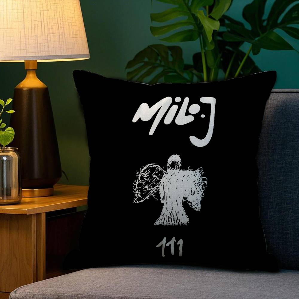 Argentinian M-Milo J Rapper Pillow Case Plush Fabric Soft Double Sided Print Home Sofa High Quality Cushion Cover Throw