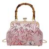 Handbag Women Cloth Bamboo Handle Panda Print Daily Commute