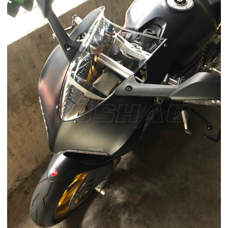 

Motorcycle Double Bubble Windshield WindScreen Screen For 2012 2013 2014 2015 2016 2017 Ducati Panigale 1199 R S 1199R 1199S 899 чистий