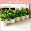 Mini Flower Rose Potted Home Decoration Ornaments For Tabletop Gift Decor
