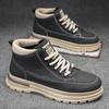 Martin Boots Men's Shoes Autumn New British Style Retro High-top Work Shoes Trendy Versatile Thick-soled Casual Short Boots