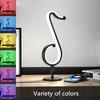 Rgb Magic Colorful Night Light Simple Musical Note Shape 180 Degrees Rotated Base Bedroom Bedside Wall Decoration Atmosphere Lamp