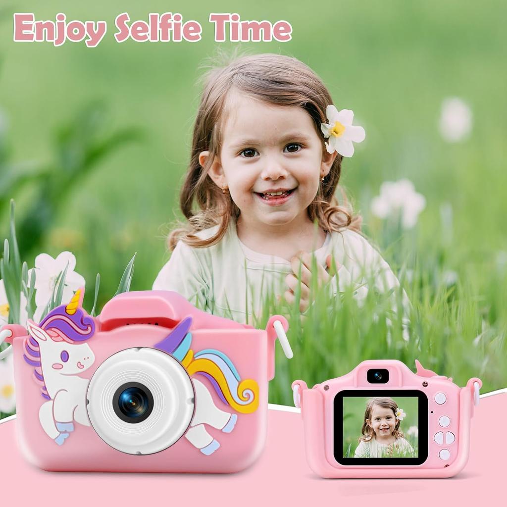 Kids Camera, Christmas Birthday Gifts for Kids, Toddler Camera Toys, 3 4 5 6 7 8 9 Year Old Girl Gifts, Camera for Kids, Multifunctional Digital