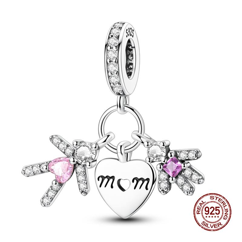 Original Charms Copper Mother'S Love Is Infinite Charms Beads Fits 3Mm Original Bracelet For Necklace Women Diy Jewelry Gift