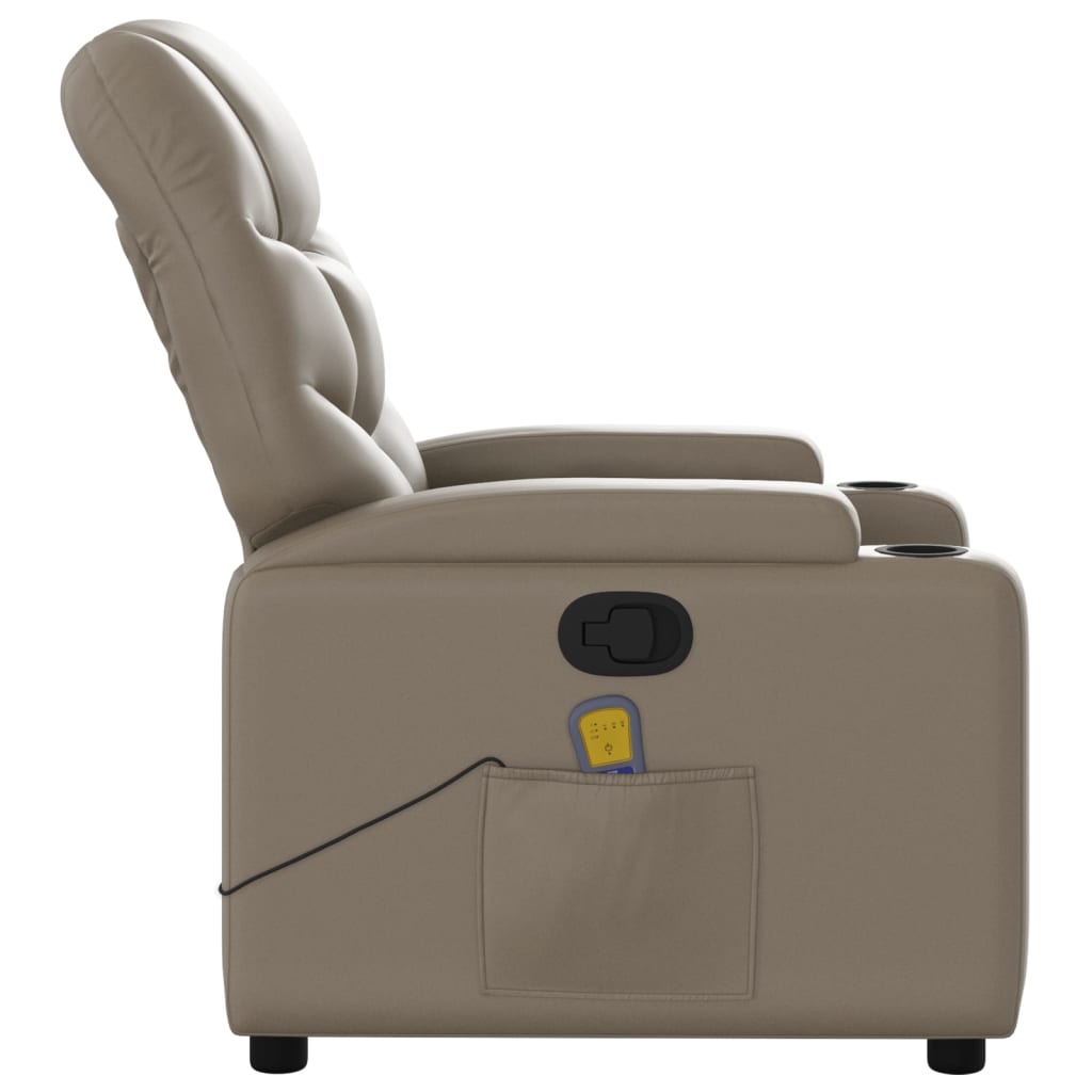 Massage Chair Cappuccino Brown Faux Leather