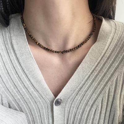 Mosxe [925silver] Tigers Eye Necklace