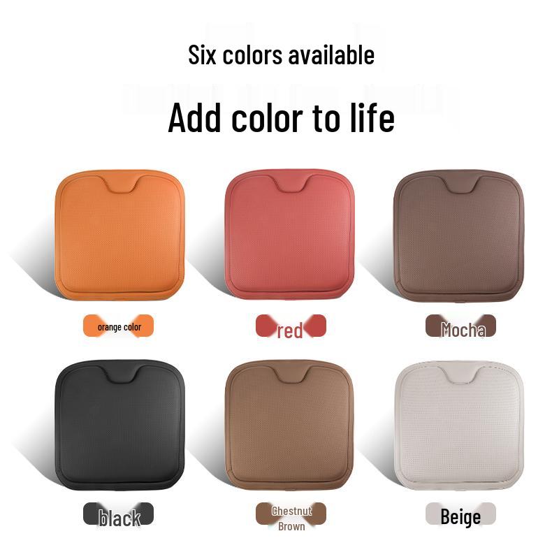 Original Nappa Leather Car Seat Cushion: Breathable, Universal, Ventilated, Single Driver's Seat for All Seasons.