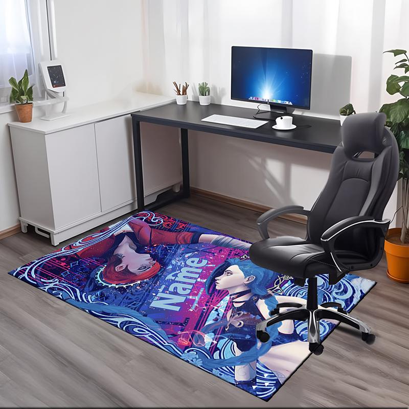 Custom Name Jinx Printed Carpet, for Office Chair Living Room Bedroom Kitchen Room Decor Gifts.