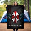 The sci-fi game Resident Evil features the Umbrella Corporation blanket a soft home furnishing nap decoration a warm Sherpa blanket for all seasons U3