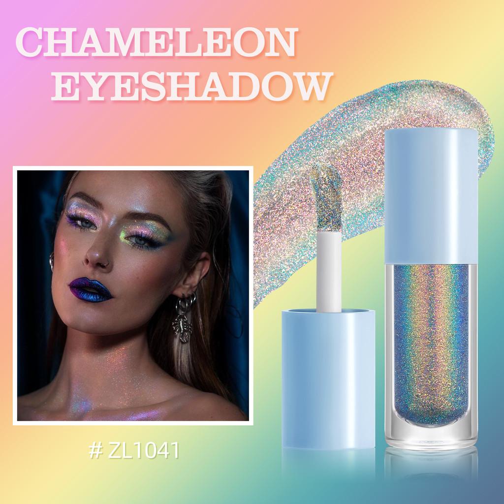 Colorful Chameleon Liquid Eyeshadow Set With Rainbow Glitter For Creative Makeup Looks