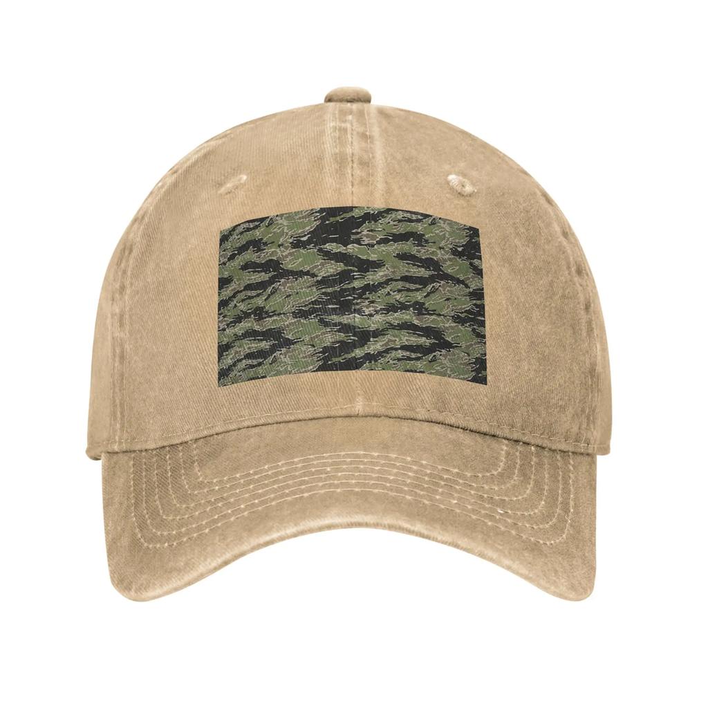 Tiger Stripe Camouflage Military Camo Denim Cap Casual Baseball Caps Adjustable Hat Summer Unisex Baseball Hats