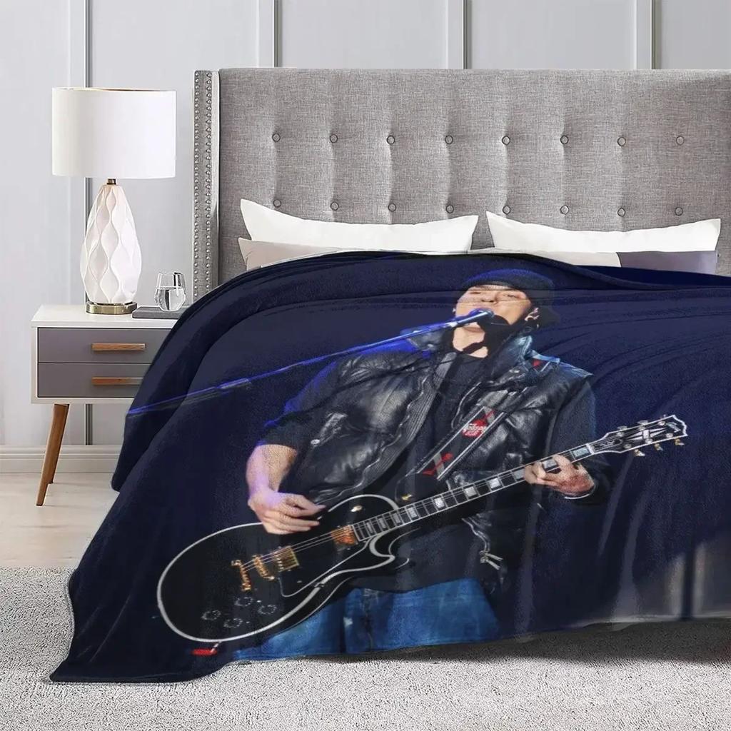 Tom Kaulitz Flanelldecke Gitarrist Deutsche Rockband Warm Weich Überwurfdecke für Stuhl Reise Lustige Tagesdecke Sofa Bettbezug