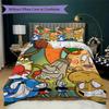 Anime Theme Pattern Bedding,Quilt Set Quilt Cover Pillowcase Home Birthday Gift (1*duvet cover+2*pillowcase,without core)XSJT0917293