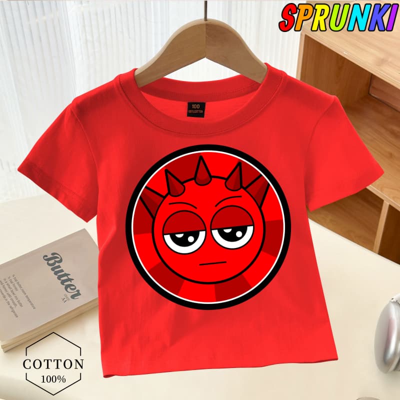 T-Shirts Kinder Sprunki T-Shirt Kinder Horrorspiel Incredibox T-Shirt Baby Mädchen Kurzarm T-Shirts Jungen Kleidung Cartoon Oberteile