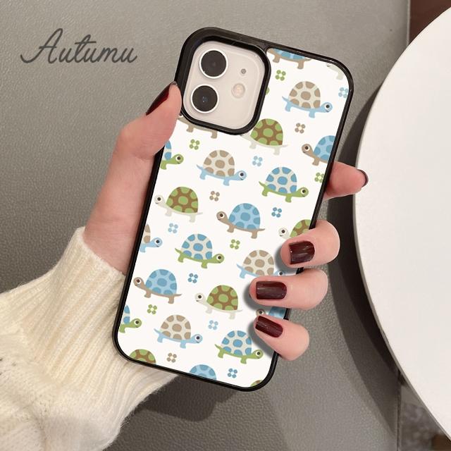 Cute Sea Turtle Phone Case for iPhone 11 12 13 14 Pro Max Mini X XR XS SE 2020 5 6S 7 8 Plus Samsung Galaxy S21 S22 Cover Shell