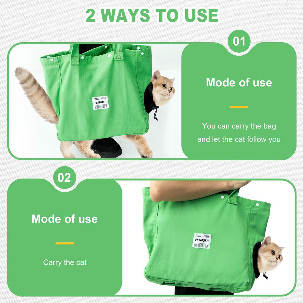 New Cat Carrier Bag Canvas Cat Shoulder Carrying Bag Breathable Portable Cat Carrier Pouch Multipurpose Cat Travel Carrier Bag