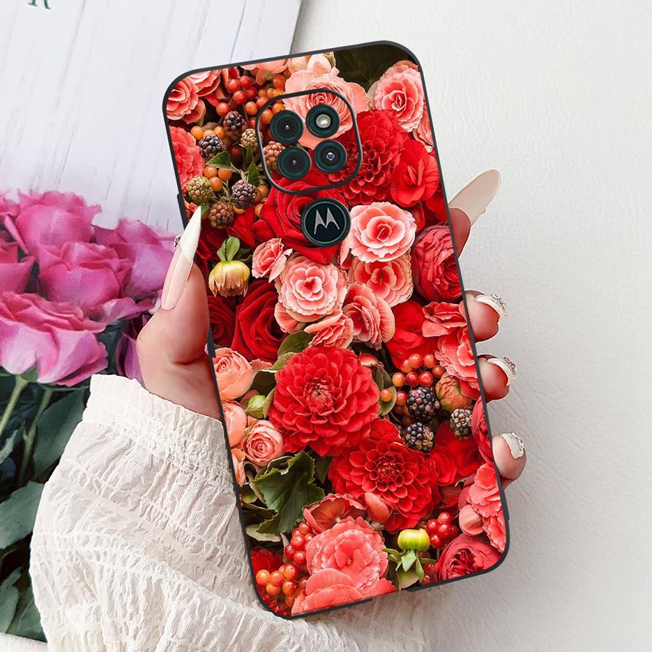 For Motorola Moto G9 Play Case Colorful Flowers Painted Cover Soft TPU Phone Cases For Motorola Moto G9 Plus MotoG9 Power Fundas