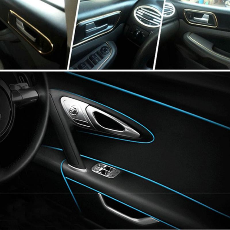 1/2PCS Universal Car Moulding Decoration Flexible Strips 5M/ /1M Interior Auto Mouldings Car Cover Trim Dashboard Door