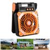 Solar Fan 5200MAH Type C Charging 4 Speed   Brushless Motor 4.5mCelsiuss Low Noise LED Timer Solar Camping Fan for Fishing Outdoor Activities