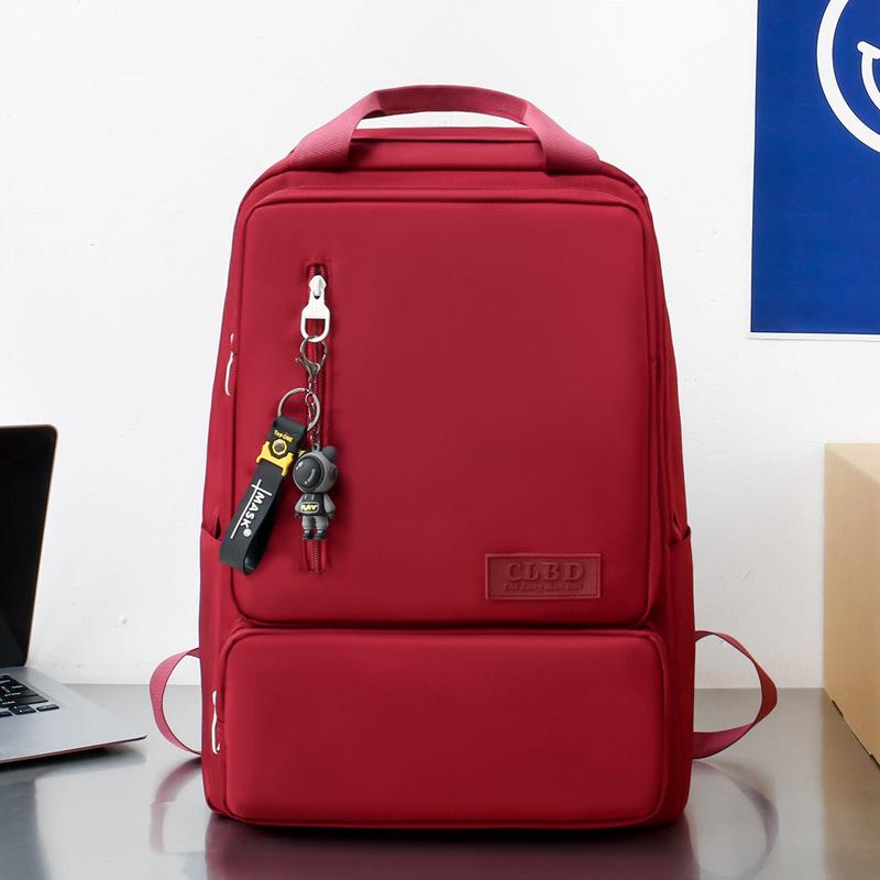 Fashion Junior High School Schoolbag Street Trend Simple Leisure Travel Backpack Trendy Large Capacity Schoolbag (Red,single pack) красный