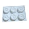 1 Pc Baking 6 Even Sunflower French Mousse Dessert Cake Mold Chrysanthemum Hemp Mold Chocolate Silicone Candle Mold