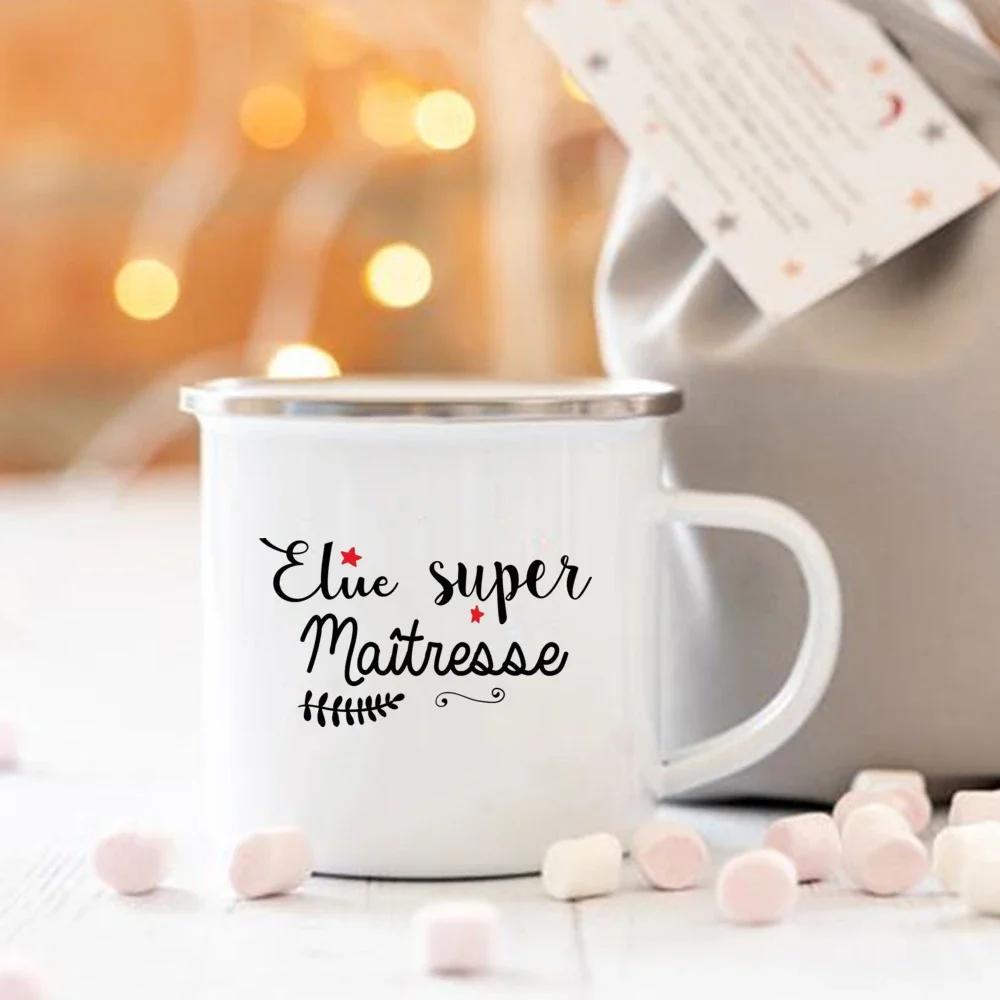 Coffee Cups Thank You Mistress Enamelled Mug Gift Idea for Coffee Lover Original Teacher Gifts School Asurprise for Teacher