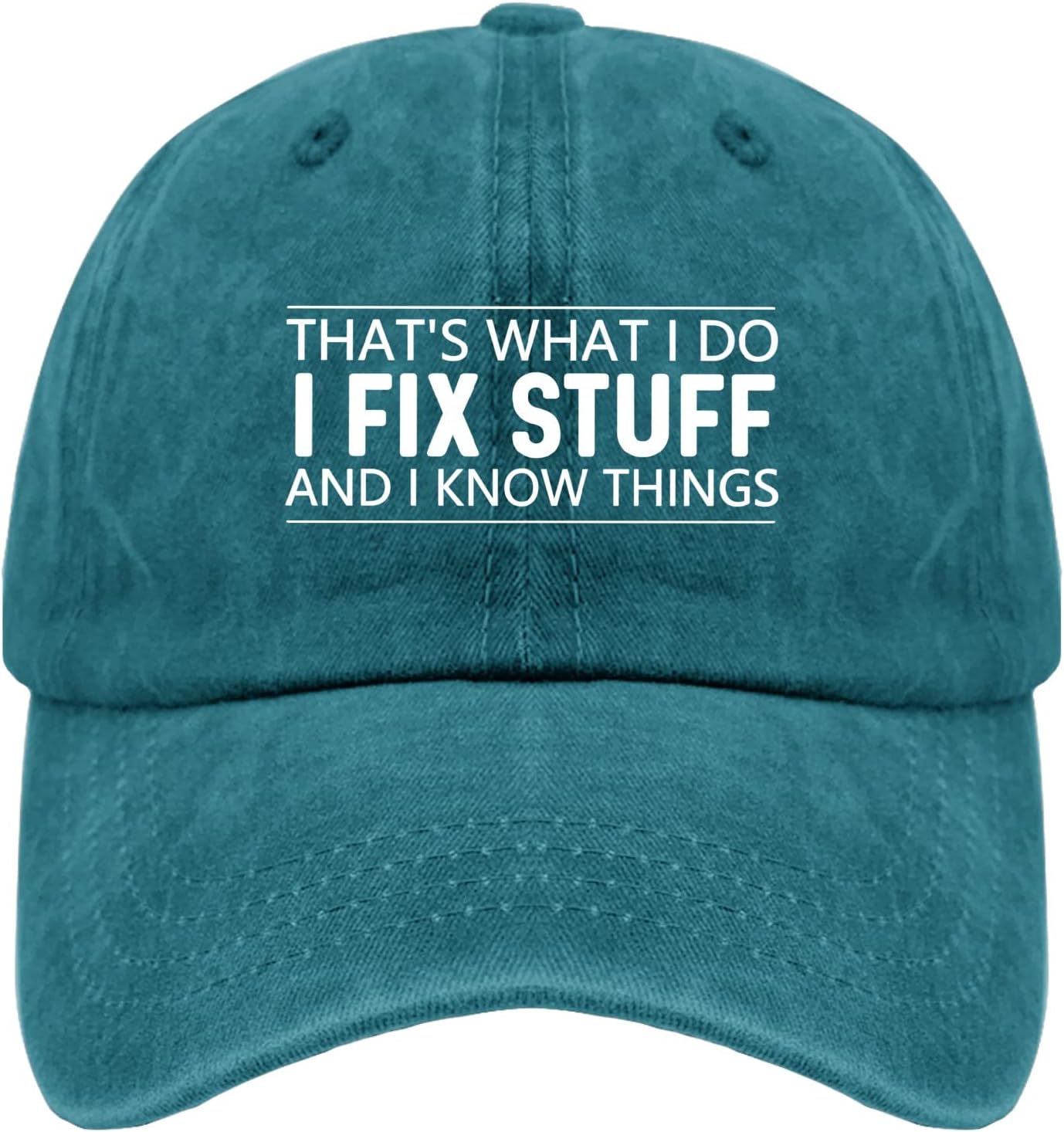 I Fix Stuff And I Know Things Baseball Cap Funny Mechanic Work Casual Adjustable Hat One Size