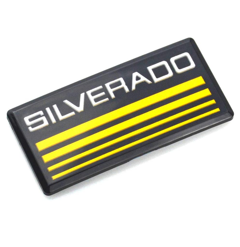 Silverado Cab Emblem Badge Side Roof Pillar Decal Plate Replacement for Silverado Chevrolet 88-98