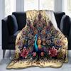 1pc Nature's Beauty Peacock Blanket, Soft Warm Throw Blankets, Living Room .K066