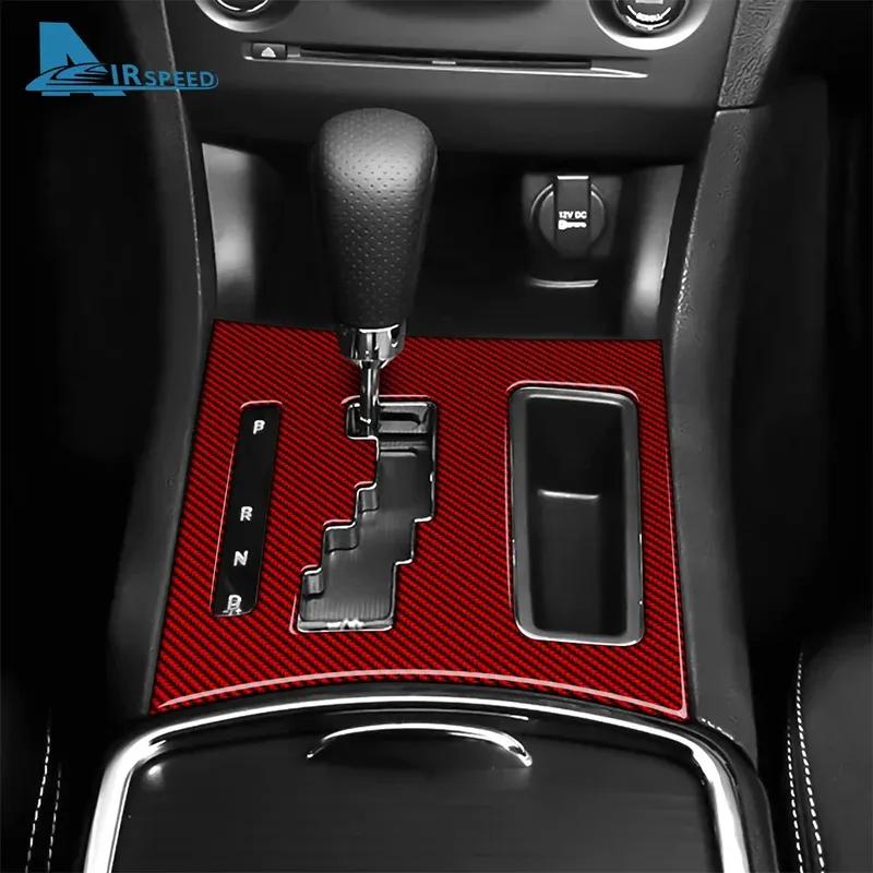 Car Central Control Gear Panel Accessories Real Soft Carbon Fiber Sticker LHD RHD For Chrysler 300 300C 2011 2012 2013 2014