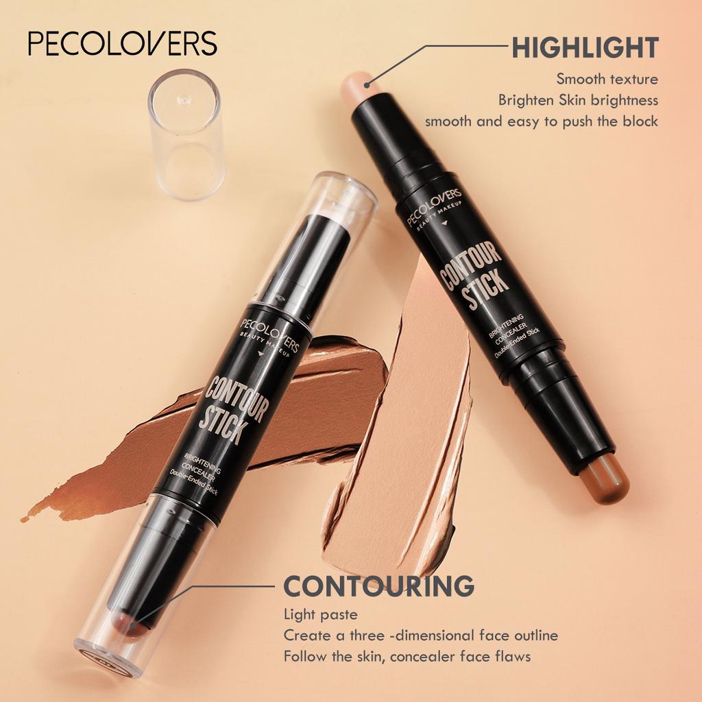 Double-headed Contouring Stick with Dual-purpose Concealer Highlighter for Three-dimensional Nose Bridge Shadow V Face High Nose Bridge Face Makeup