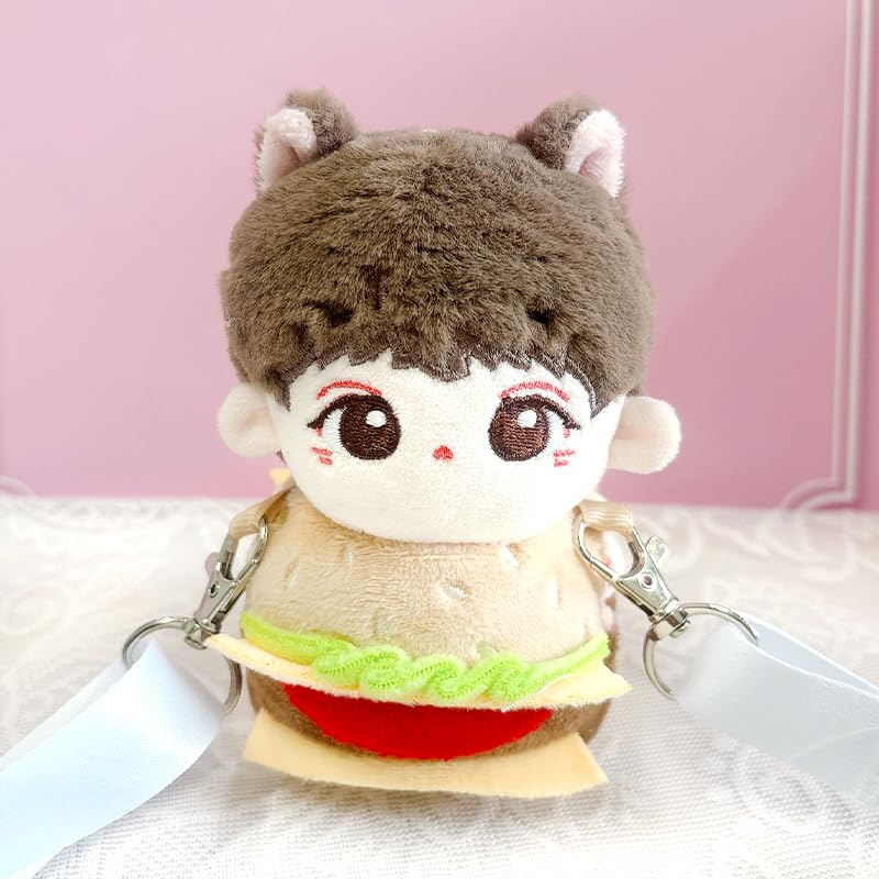 [Plush Bag][Plush Clothes] Stuffed Animal Kigurumi [Hamburger] with Shoulder Strap for 10-15cm Plush Toys [Product]
