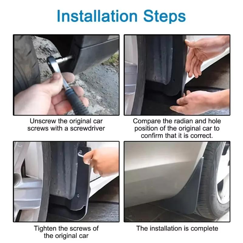 4 stuks Spatborden Voor Polestar 2 Onderdelen -2025 Anti-botsing Spatbord Anti-spat Modderklep Wielspatbord Auto Accessoires